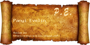 Panyi Evelin névjegykártya